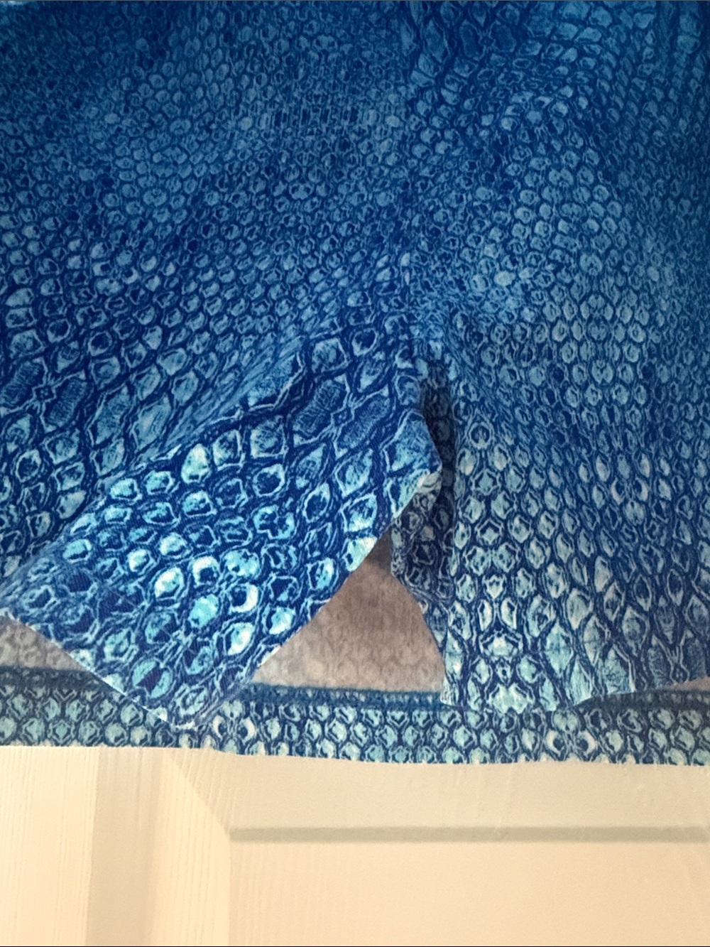Attyre New York Womens Blue Reptile Skin Athletic Pull On Skort - Picture 5 of 8